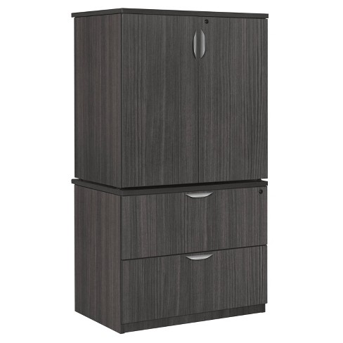 Legacy File with Stackable Storage Cabinet Ash Gray - Regency