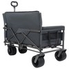 Whisen 3-in-1 Convertible Folding Wagon Cart with Bench Seat & Storage, 500lbs Heavy-Duty Utility Wagon - 3 of 4