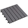 vidaXL Decking Tiles 30 pcs Gray Wash 11.8"x11.8" Solid Acacia Wood - 2 of 4