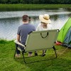 Resenkos Double Folding Camping Chair, Loveseat For 2 Adults, Portable Camping Couch With Wood Armrest & Cupholders, - 3 of 4