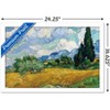 Trends International Wheat Field with Cypresses Framed Wall Poster Prints - 3 of 4