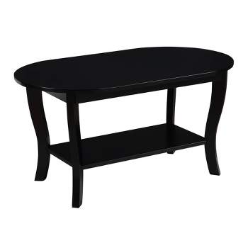 American Heritage Oval Coffee Table with Shelf -  Breighton Home