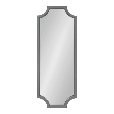 18" x 48" Hogan Framed Scallop Full Length Wall Mirror Gray - Kate and Laurel