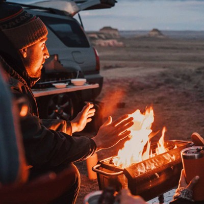 Portable Smokeless Wood and Charcoal Fire Pit with Grill