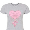 Women's - Marvel - Spider-man Valentine Heart Web Juniors Fitted Graphic T-Shirt - 2 of 3