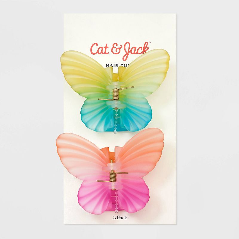 Girls&#39; 2pk Claw Clips Butterfly Shape - Cat &#38; Jack&#8482;, 3 of 5