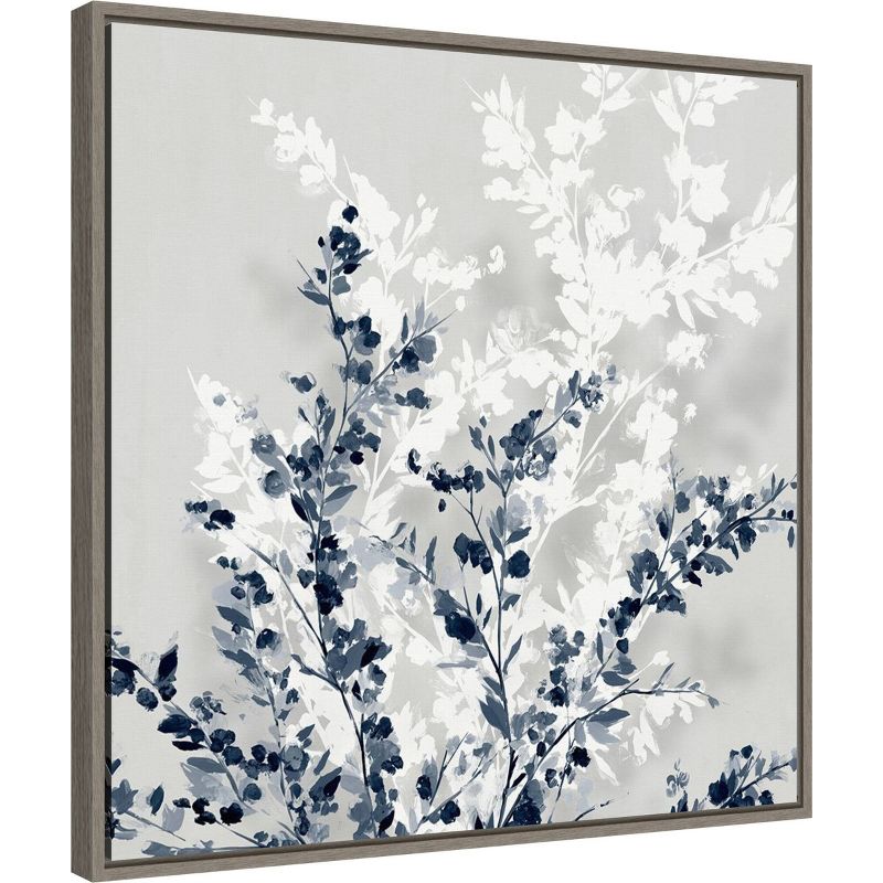 22&#34; x 22&#34; Blue Spring II by Isabelle Z Framed Canvas Wall Art Gray Wash - Amanti Art, 3 of 12