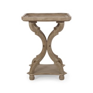 GDFStudio Dianelly French Country Faux Wood  Accent Table with Square Top - 1 of 4