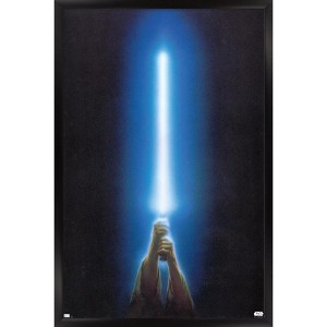 Trends International Star Wars: Original Trilogy - Blue Lightsaber Framed Wall Poster Prints - 1 of 4