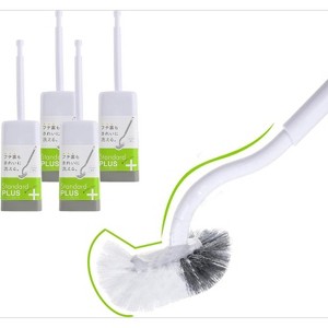 Curved Toilet Bowl Brush and Holder Set - For Deep Cleaning Under the Rim, Compact and Easy-to-Use Bathroom Cleaner - 1 of 4