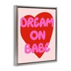 Stupell Industries Dream On Babe Red Heart Black Framed Floater Canvas Wall Art - 3 of 4