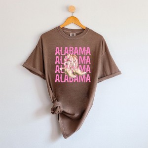 Simply Sage Market Women's Coquette Alabama Cowgirl Boots Short Sleeve Garment Dyed Tee - 1 of 2