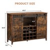Whizmax Coffee Bar Cabinet with Storage,47" Wine Bar Cabinet with Sliding Barn Door,Sideboard Cabinet with 16 Bottle Wine Rack for Dining,Living Room - 2 of 4