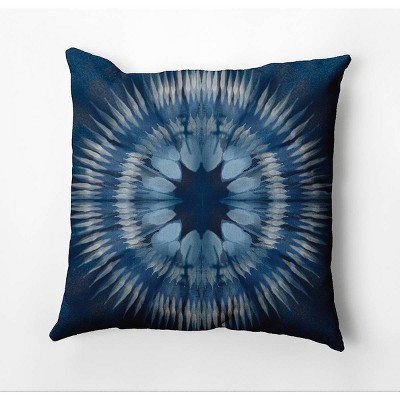 18"x18" Shibori Burst Square Throw Pillow Navy - e by design