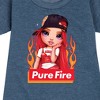 - Rainbow High - Pure Fire Graphic Short Sleeve Fleece Dress - 2 of 4