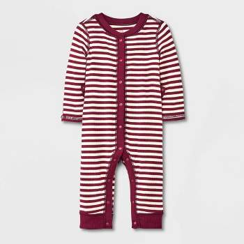 Baby Ribbed Snap Adaptive Romper - Cat & Jack™ Red