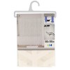 Evideco French Home Goods Transparent PEVA Shower Curtain - White Hexagon Design - 71x71 Inches - 4 of 4