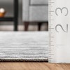 Nuloom Avelina Abstract Stripes Pet Friendly Machine Washable Area Rug, Runner 2' 6" x 8', Light Grey - 3 of 4