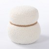 Grungis Snowman Wool Benches,Round Upholstered Ottoman,Ottoman Bench for Living Room,Bedroom - 4 of 4