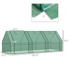 9' x 3' x 3' Portable Mini Greenhouse Outdoor Garden with Large Zipper Doors and Water/UV PE Cover - 3 of 4