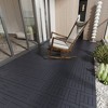 GlasFlength Carpet Tiles 44 Pack 12" Interlocking Deck Tiles, H Style, DIY Flooring for Patio Poolside Balcony Backyard, Gray, 12"*12"*0.8" - 4 of 4