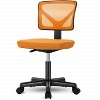 Low-Back Mesh Armless Office Chair, Swivel Rolling Computer Chair No Arms with Lumbar Support for Home Office-Multicolor-The Pop Home - 2 of 4