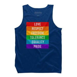 Adult Design By Humans Pride Rights Motto By PINHEAD66 Tank Top - 1 of 2