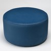 KINWELL Round Upholstered Pouf Ottoman Footrest - 3 of 4