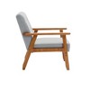 Leisure Chair, With Solid Wood Armrests And Legs, Ergonomics Seat Cushion & Backrest, Modern Accent Chair For Living Room, Bedroom, Office - 4 of 4