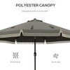 NicBex 9FT Fringe Patio Umbrella with Tilt & Crank,Foldable Outdoor Patio Table Umbrella,Patio Market Umbrella for Pool,Deck & Garden - 3 of 4