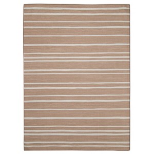 Nimbus Washable Outdoor Rug Tan/Ivory - Linon - 1 of 4