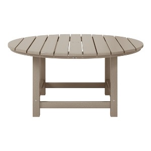 WestinTrends Malibu Low Outdoor HDPE Round Patio Coffee Table - 1 of 4