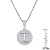 Steeltime 24" Stainless Steel Round "God Will Make A Way"... Saying Pendant - 3 of 4