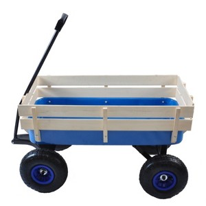 Chery Life outdoor sport wagon tools cart wooden side panels air tires Wagon - 1 of 4