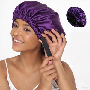 Labhairs Silk Bonnet for Women, Adjustable Satin Sleep Cap for Curly/Natural Hair, Double Layer, Comfortable, Portable, Washable & Reusable - 1 of 4