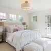 15" Modern Ceiling Light, Fabric Upholstered, Flush-Mount Fixture for Living Room,Bedroom Dining Room,Stylish Energy-Saving Design,(Bulb Not Included) - 4 of 4