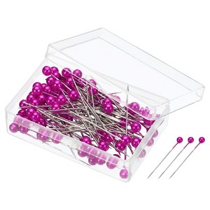 Unique Bargains Pearlized Sewing Stainless Steel Ball Head Needle Straight Quilting Pins - 1 of 4