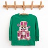 Pink Snowflake Nutcracker Patchwork Print - Toddler Long Sleeve Graphic Tee and Youth Long Sleeve Graphic T-Shirt - 2 of 3