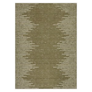 Washable Modern Striped Rug Non Slip Low Pile Rug Soft Geometric Minimalistic Throw Floor Cover Foldable Indoor Carpet for Living Room Bedroom - 1 of 4