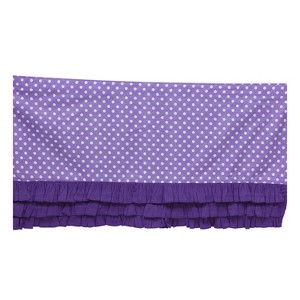 Bacati - MixNMatch Purple frills on bottom Crib/Toddler ruffles/skirt - 1 of 4
