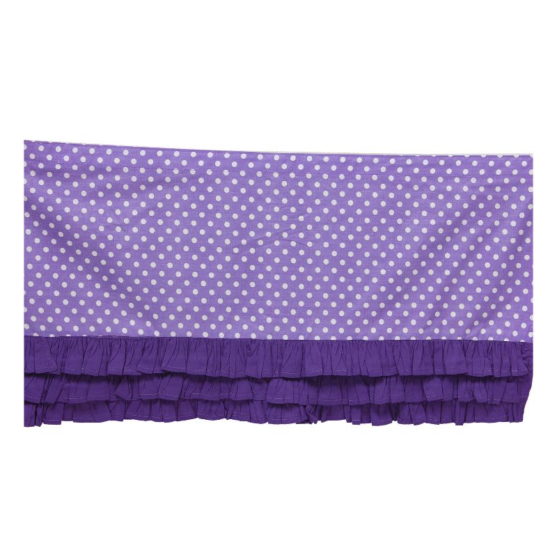 Bacati - MixNMatch Purple frills on bottom Crib/Toddler ruffles/skirt, 1 of 5