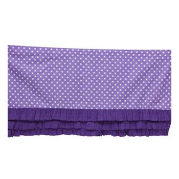 Bacati - MixNMatch Purple frills on bottom Crib/Toddler ruffles/skirt