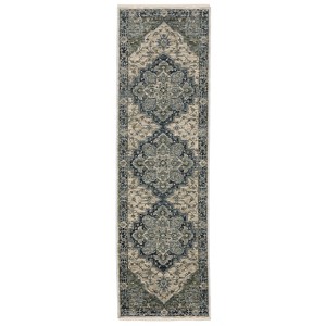 Oriental Weavers Aberdeen 051G1 Blue/ Tan Indoor Area Rug - 2'3" x 7'6" - 1 of 4