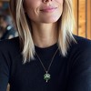 Ross-Simons Carved Malachite Inlay 4-Leaf Clover Pendant Necklace With .10 Carat Peridot in 18kt Gold Over Sterling Size 18 - 2 of 3