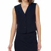Women's V-neck Sleeveless Button Front Vest - current air - 2 of 4