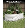 2 Pack Raised Garden Bed Kit, Galvanized Planter Garden Boxes Outdoor, Oval Large Metal Garden Bed for Vegetables Flowers - 2 of 4