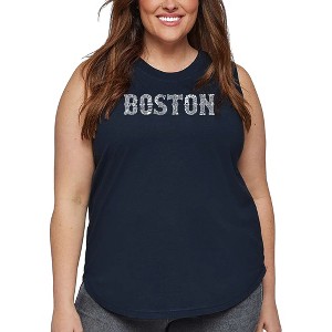 LA Pop Art Women's Word Art Tank Top - BOSTON NEIGHBORHOODS - 1 of 4