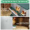 Chicken Nesting Box, 1/2/3-Tier Metal Egg Laying Box with Large Vented Compartments, Heavy-Duty Hen Egg Collector, Orange/Green - 3 of 4