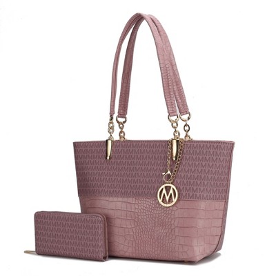 MKF Collection Sasha Tote Women’s Vegan Leather Spacious Interior Handbag by Mia K