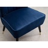 Okak Velvet Modern Accent Chair with Comfy Upholstery Deep Cushions Elegant Armchair with Solid Wood Legs for Living Room Reading Room - 4 of 4